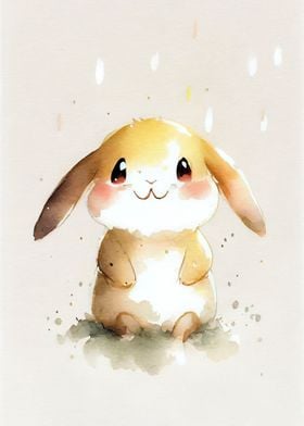 Rabbit Cute Watercolor