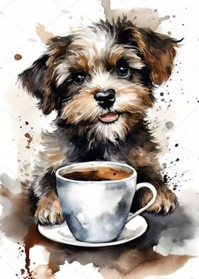 Puppy at Tea Time