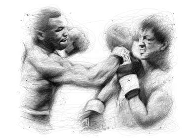 scribble art boxing