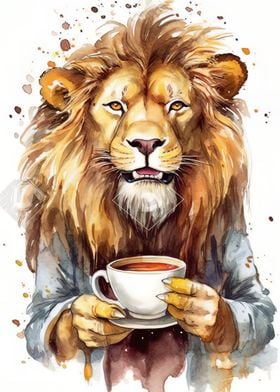 Lion at Coffee Time