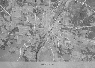 Gray map of Munich