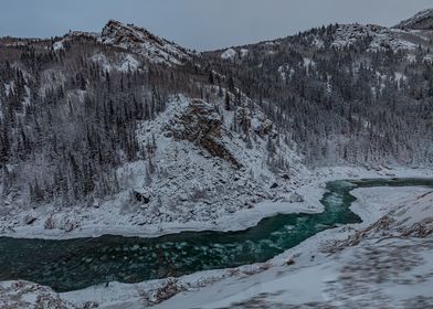 Alaskan Railroad Scene