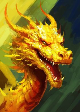 Golden Dragon Portrait