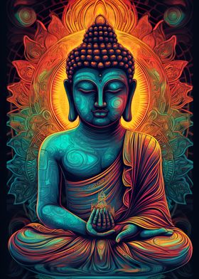 Buddha Bright Mandala Zen