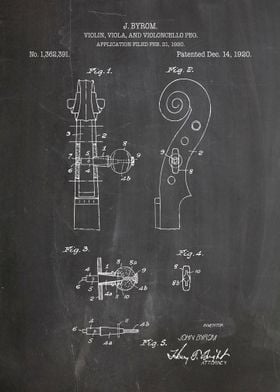 Violin head patent 1920