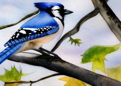 A beautiful Blue Jay bird