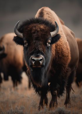 Peaceful Bison