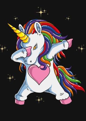 dabbing unicorn