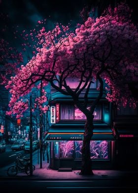 Cherry Blossom Japan Art