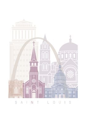 SAINT LOUIS SKYLINE POSTER