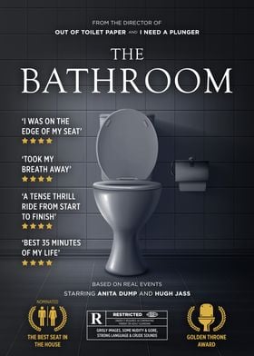 White Chicks Movie Poster, Funny Bathroom Wall Art, Comedy