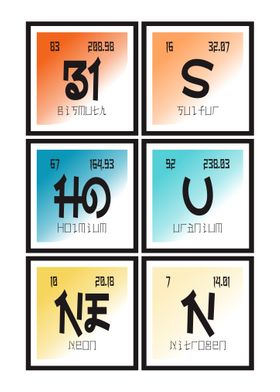 Bishounen Periodic Table