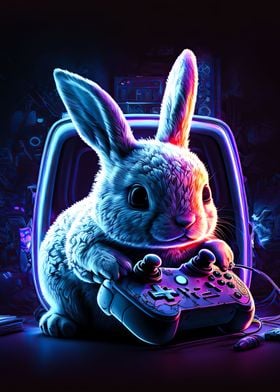 Rabbit neon game