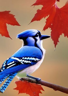 A beautiful Blue Jay bird