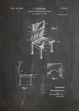 Black cello chair patent 