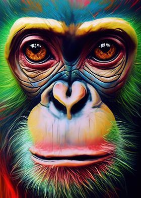 Middellandse Zee Uitputting tijger Monkey Pop Art Animal' Poster by Whimsical Animals | Displate