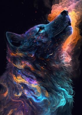 Galaxy Wolf Animal