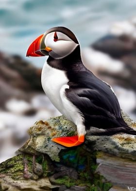 An Atlantic Puffin bird