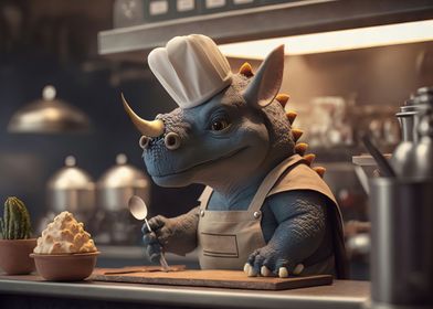 Triceratops chef