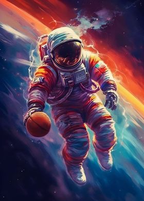 Playing basket in space