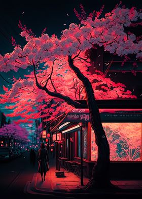 Cherry Blossom Japan Art