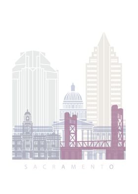 SACRAMENTO SKYLINE POSTER 