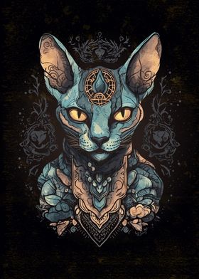 Celestial Goth Sphinx Cat