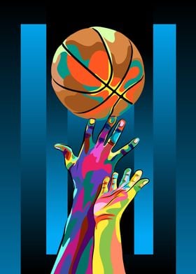 Basketball in pop art