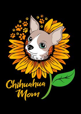 Chihuahua Mom WIth Flower