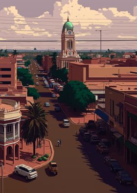 Ouagadougou Pixel art 