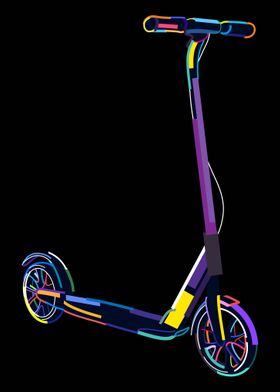 Abstract electric scooter