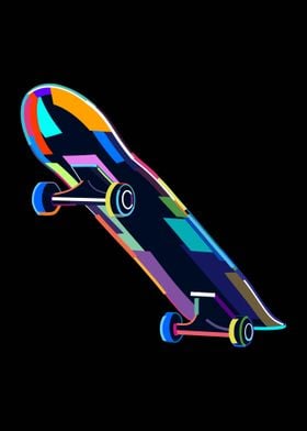 Abstract skateboard