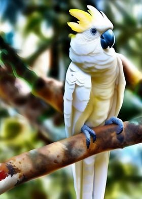 A beautiful white Cockatoo