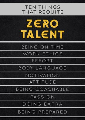 zero talent motivational