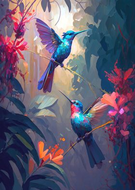 Hummingbirds Vibrant Haven