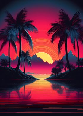 Tropical Beach Sunset 3