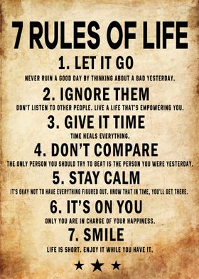 7 Rules Of Life