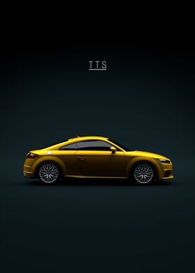 Yellow Audi TTS 2015 