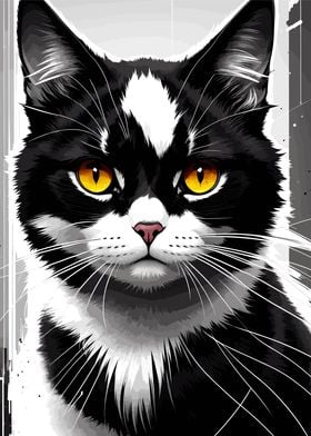 Cute Black and White Cat