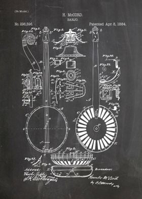 Banjo patent 1884