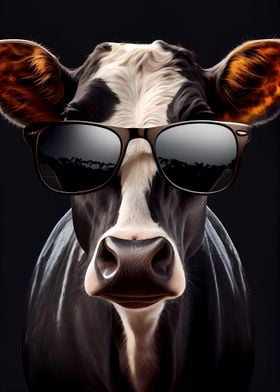 Cow With Sun Glasses