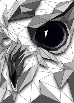 Owl Lowpoly Half Frame