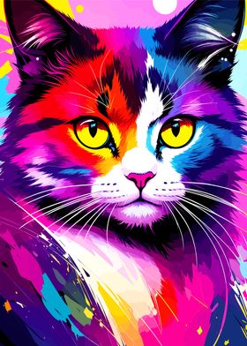 Colorful Cat Profile