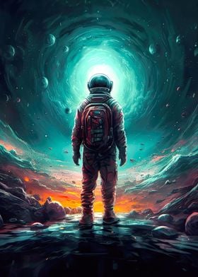 Astronaut in Space Art