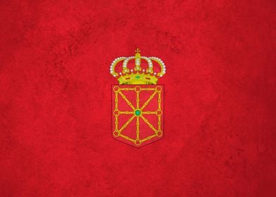 Flag of Navarre on Wall