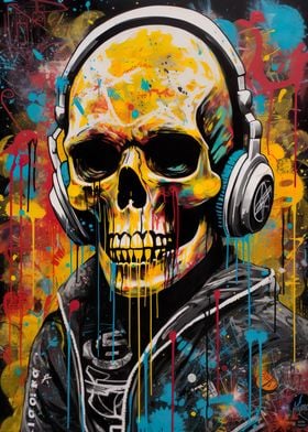 graffiti skull artwork