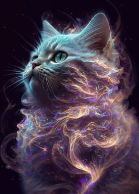 Galaxy Kitten White Cat