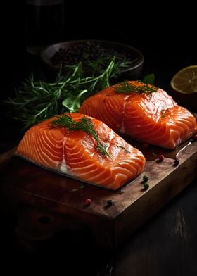 Salmon with dill