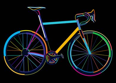 Abstract bicycle sports