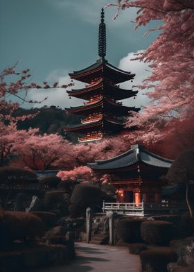 Temple pagoda Japan 2